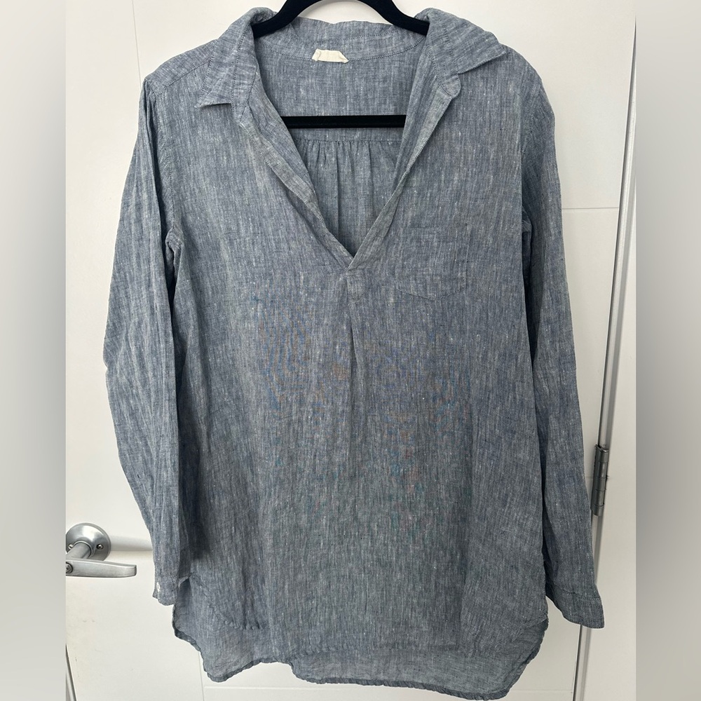 NAIF Montreal Linen Open-Neck Tunic